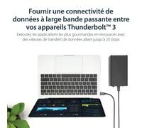 StarTech.com Câble Thunderbolt 3 (20 Gb/s) USB-C de 1 m - Compatible Thunderbolt, USB et DisplayPort - M/M