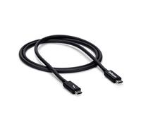 StarTech Câble Thunderbolt 3 Passif 1m 20Gbps 100W PD 4K USB-C Noir | Certifié Intel Thunderbolt, Compatible USB4 Thunderbolt 4, 4K 60Hz, Blindage tressé