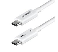 StarTech Câble Thunderbolt 5 50 cm – 80 Gbps/jusqu'à 120 Gbps, PD 240W, 8K 60Hz – Blanc