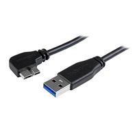 StarTech Câble Micro-USB 3.0 slim USB-A vers Micro-B coudé 50 cm USB 3.1 Gen 1 (5 Gb/s) M/M