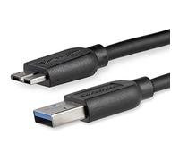 StarTech.com Câble SuperSpeed USB 3.0 slim A vers Micro B 2 m – Mâle/Mâle – Noir