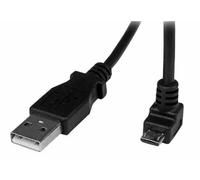 STARTECH - Câble USB A mâle vers Micro B mâle coudé, 2m Noir