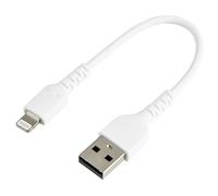 StarTech Câble USB-A vers Lightning RUSBLTMM15CMW 15 cm Blanc Fibre Aramide Certifié Apple MFi