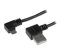 StarTech Câble USB A vers Micro B de 1 m avec connecteurs coudés à angle droit - Cordon Micro USB - M/M - Noir - Câble USB - Micro-USB de type B (M) pour USB (M) - USB 2.0 - 1 m - connecteur coudé - n