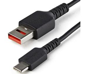 StarTech Câble USB-A vers USB-C Data Blocker Charge Seule 1m (USBSCHAC1M) | Bloqueur de données, Charge sécurisée, Anti-espion, TPE noir, Blindage aluminium