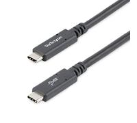 StarTech Câble USB-C USB315C5C6 – USB 3.0 5Gb/s, PD 5A (100W), 1,8 m, Noir, certifié USB‑IF
