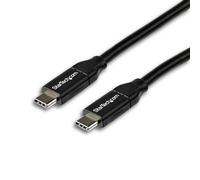 StarTech Câble USB-C vers USB-C – PD 5A (100W) – 2 m – USB 2.0 certifié USB‑IF – Blanc