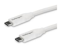StarTech Câble USB-C vers USB-C – Power Delivery 5A – 4 m – USB 2.0 – Blanc – Neuf