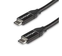 StarTech Câble USB‑C vers USB‑C – Power Delivery 5A (100W) 50 cm USB 2.0 certifié USB‑IF – Noir