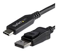 StarTech Câble USB-C vers DisplayPort 1.4 1,8m, 8K 60Hz, HDR (CDP2DP146B) | Résolution 5K/4K, DP Alt Mode, HBR3, DSC, Compatible Thunderbolt 3, Verrouillable