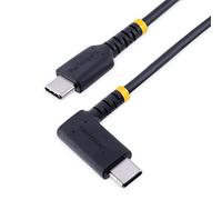 StarTech Câble USB-C vers USB-C Coudé 15cm, Charge/Sync, 60W, USB 2.0, Noir