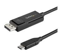 StarTech Câble USB Type-C vers DisplayPort 1.2 (bidirectionnel) - 2 m - Câble DisplayPort - USB-C (M) pour DisplayPort (M) - USB 3.1 / Thunderbolt 3 / DisplayPort 1.2 - 2 m - support 4K, actif - noir
