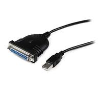 StarTech Câble USB vers DB25 Parallèle Imprimante 1,80m (ICUSB1284D25) | 1x USB-A Mâle, 1x DB-25 Femelle, Plug-and-play, Alimenté par USB USB