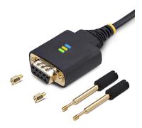 StarTech Câble adaptateur USB vers série Null Modem 30 cm FTDI RS232 DB-9 vissable noir