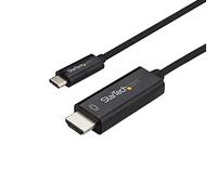StarTech Câble Vidéo USB-C vers HDMI 2.0 1m, 4K 60Hz, HBR2, Noir | HDCP 2.2/1.4, DP 1.2 Alt Mode, Compatible Thunderbolt 3, Moniteur, Écran