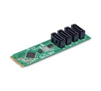 StarTech Carte adaptateur M.2 vers 4×SATA – PCIe 3.0, ASM1064, HDD/SSD, Windows/macOS/Linux