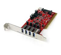 StarTech Carte contrôleur PCI PCIUSB3S4 4 ports USB 3.0 SuperSpeed Alimentation SATA/SP4