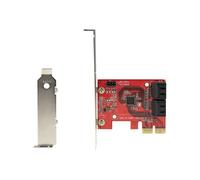 StarTech.com Carte PCI Express SATA 4 ports - Carte Contrôleur PCIe SATA - 6Gbps - ASM1166 Non-Raid - Convertisseur PCI Express 3.0 vers SATA - Connecteurs SATA Empilés - Carte d'Extension SATA