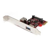 StarTech Carte PCIe 2 Ports USB 3.0, 5Gbps, UASP (PEXUSB3S11) | Carte contrôleur, Adaptateur PCI Express, 1 interne 1 externe, SuperSpeed