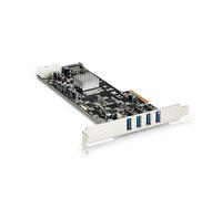 StarTech.com Carte Contrôleur PCI Express vers 4 Ports USB 3.0 avec 4 voies dédiés de 5 Gb/s - UASP - Alim SATA / LP4