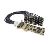 StarTech Carte série PCIe 16 ports DB9 RS232 – Profil bas/standard – ESD 15kV
