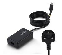 StarTech Chargeur d'ordinateur portable USB-C 65 W, câble USB-C attaché de 1,5 m, brique adaptateur d'alimentation pour Dell, XPS, HP ProBook, MacBook Pro, Microsoft Surface Pro