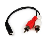 StarTech.com 0.152m 3.5mm - 2xRCA m/f Câble audio 0,152 m noir