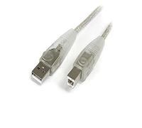 StarTech.com 10 ft. Transparent USB 2.0 Cable A-B M/M