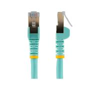 StarTech.com Cable reseau Ethernet RJ45 Cat6 de 10 m - Cordon de brassage blinde Cat 6 STP sans crochet - Fil Gigabit aqua (6ASPAT10MAQ) - cordon de raccordement - 10 m - turquoise