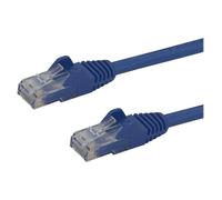 StarTech.com 15m CAT6 Ethernet Cable, 10 Gigabit Snagless RJ45 650MHz 100W PoE Patch Cord, CAT 6 10GbE UTP Network Cable w/Strain Relief, Blue, Wiring is UL Certified/TIA - Category 6 - 24AWG (N6PATC1