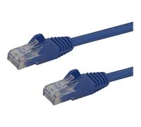 StarTech.com 15m CAT6 Ethernet Cable, 10 Gigabit Snagless RJ45 650MHz 100W PoE Patch Cord, CAT 6 10GbE UTP Network Cable w/Strain Relief, Blue, Wiring is UL Certified/TIA - Category 6 - 24AWG (N6PATC1