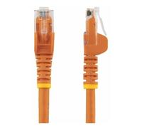 StarTech.com 15m CAT6 Ethernet Cable, 10 Gigabit Snagless RJ45 650MHz 100W PoE Patch Cord, CAT 6 10GbE UTP Network Cable w/Strain Relief, Orange, Wiring is UL Certified/TIA - Category 6 - 24AWG (N6PAT