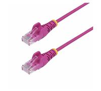 StarTech.com 15m Pink Slim CAT6 Ethernet Cable, Snagless, 28AWG, LSZH - Cordon de raccordement - RJ-45 (M) pour RJ-45 (M) - 15 m - 3.6 mm - UTP - CAT 5/5e/6 - IEEE 802.3bt - sans halogène, sans...
