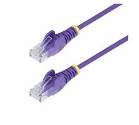 StarTech.com 15m Purple Slim CAT6 Ethernet Cable, Snagless, 28AWG, LSZH - Cordon de raccordement - RJ-45 (M) pour RJ-45 (M) - 15 m - 3.6 mm - UTP - CAT 5/5e/6 - IEEE 802.3bt - sans halogène, sans...
