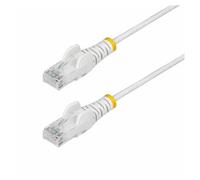 StarTech.com 15m White Slim CAT6 Ethernet Cable, Snagless, 28AWG, LSZH - Cordon de raccordement - RJ-45 (M) pour RJ-45 (M) - 15 m - 3.6 mm - UTP - CAT 5/5e/6 - IEEE 802.3bt - sans halogène, sans...