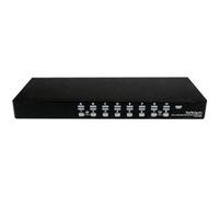 StarTech.com 16 Port 1U Rackmount USB KVM Switch with OSD (SV1631DUSBU) - Commutateur KVM - 16 x KVM port(s) - 1 utilisateur local - de bureau - pour P/N: RK3236BKF, RK4236BKB, RKCONS1701, RKCONS17HD,