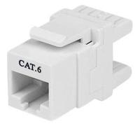 StarTech.com 180 Degree Cat 6 Keystone Jack - RJ45 Ethernet Cat6 Wall Jack White - 110 Type - Keystone Jack 180 Degree 110 UTP (C6KEY110SWH) - Jack avec fonction de correction keystone - CAT 6 -...