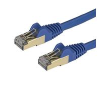 StarTech.com 1m CAT6A Ethernet Cable, 10 Gigabit Shielded Snagless RJ45 100W PoE Patch Cord, CAT 6A 10GbE STP Network Cable w/Strain Relief, Blue, Fluke Tested/UL Certified Wiring/TIA - Category 6A -
