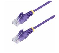 StarTech.com 1m Purple Slim CAT6 Ethernet Cable, Snagless, 28AWG, LSZH - Cordon de raccordement - RJ-45 (M) pour RJ-45 (M) - 1 m - 3.6 mm - UTP - CAT 5/5e/6 - IEEE 802.3bt - sans halogène, sans croche