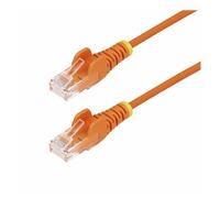 StarTech.com 2.5m Orange Slim CAT6 Ethernet Cable, Snagless, 28AWG, LSZH - Cordon de raccordement - RJ-45 (M) pour RJ-45 (M) - 2.5 m - 3.6 mm - UTP - CAT 5/5e/6 - IEEE 802.3bt - sans halogène, sans cr