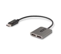 StarTech.com 2-Port DisplayPort MST Hub, Dual 4K 60Hz DP, Splitter DisplayPort vers 2x DP moniteurs, adaptateur vidéo DP 1.4 multi-moniteur, câble intégré de 30 cm, USB operated, DisplayPort Hub, Wind