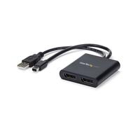 StarTech.com 2-Port Multi-Display Adapter - MST Hub Mini DisplayPort to 2x DisplayPort - Dual 4K 30Hz - Dual DP 1.2 mDP Video Splitter for Windows PC desktops
