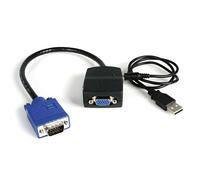 StarTech.com 2 Port VGA Video Splitter - Câble pour moniteur - 1 x VGA (mâle) 2 x VGA (femelle), VGA, 2x VGA, 2048 x 1536 pixels, noir, plastique, 61 m
