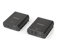 StarTech. COM 2 Ports USB 2.0 Extender Hub Over Cat5e/Cat6 Cable (RJ45) - 330ft/100m Industrial Metal USB Extender Adapter Kit w/ESD Protection - Externally Powered - 480 Mbps (USB2002EXT2NA)