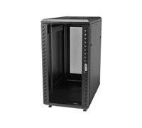 StarTech.com 25U Network Rack Cabinet on Wheels - 36in Deep - Portable 19in 4 Post Network Rack Enclosure for Data & IT Computer Equipment w/ Casters (RK2536BKF) - rack - 25U