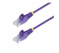 StarTech.com Câble Ethernet CAT6 Violet Fin de 2m, Sans Accroc, 100W PoE, UTP, LSZH, Fil de Cuivre Pur 28AWG, Cordon RJ45