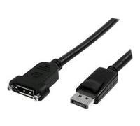 StarTech.com Câble DisplayPort à Montage sur Panneau 1m - 4K x 2K - Câble d'Extension DP 1.2 M/F - Câble d'Extension Vidéo DP avec Connecteur DP à Montage sur Panneau - Câble pour Moniteur DP