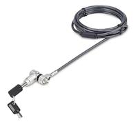StarTech.com 3-in-1 Laptop Lock Compatible w/Noble Wedge/Nano/K-Slot - Câble de sécurité - noir et argent - 2 m - Conformité TAA