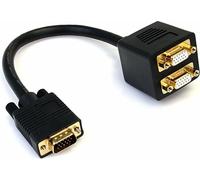 Startech.Com 30cm Vga To 2x Vga Splitter Cable - St/Bu - Vga Hd15 Y-Distributor