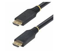 StarTech.com 35ft (10.6m) Active HDMI Cable w/Gripping Connectors - High speed - câble HDMI avec Ethernet - HDMI mâle pour HDMI mâle - 10.6 m - blindé - noir - actif, support pour 2K144Hz, prise en ch